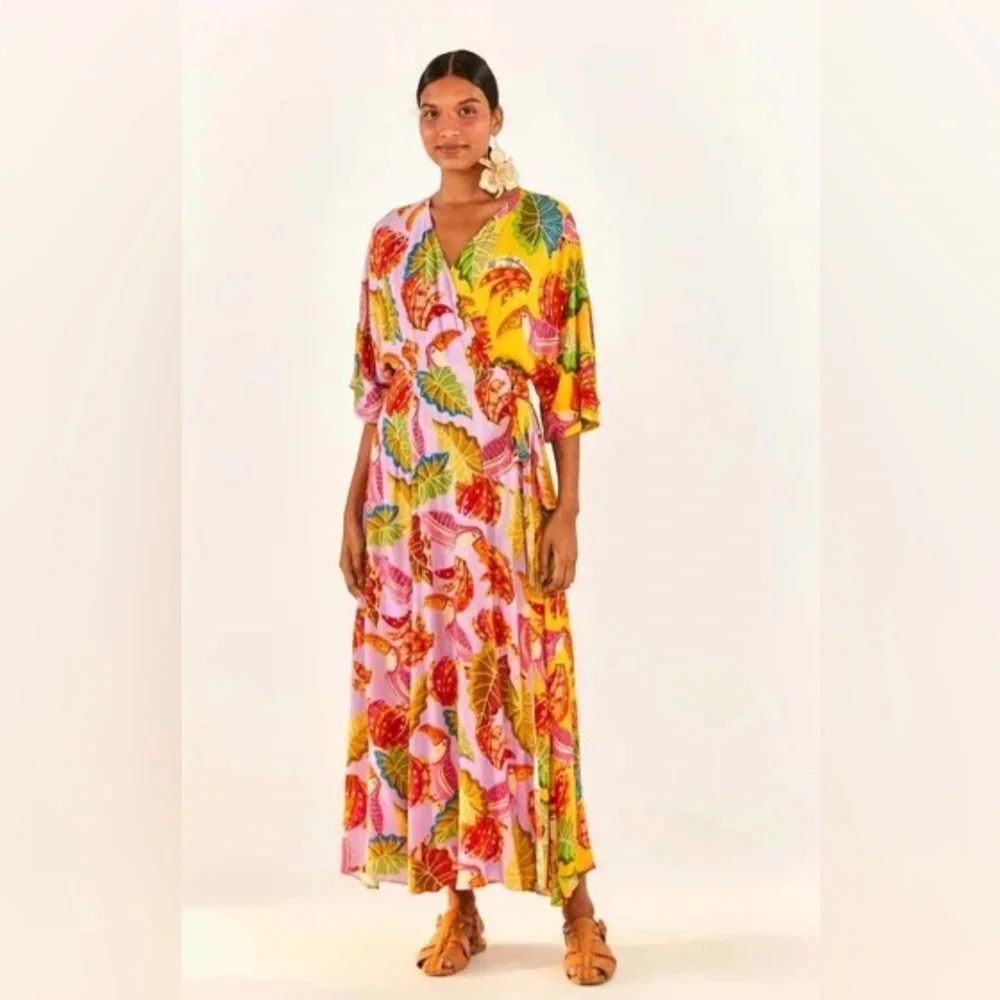 FARM Rio Beaks and Bananas Maxi Dress - Picture 1 of 4